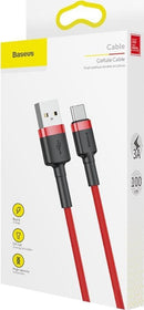 Baseus Cafule Kabel USB für Type-C 3A 1m Rot+Rot (CATKLF-B09)