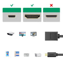 UGREEN Micro HDMI auf HDMI Adapter 10 cm (Typ D auf A) – Schwarz