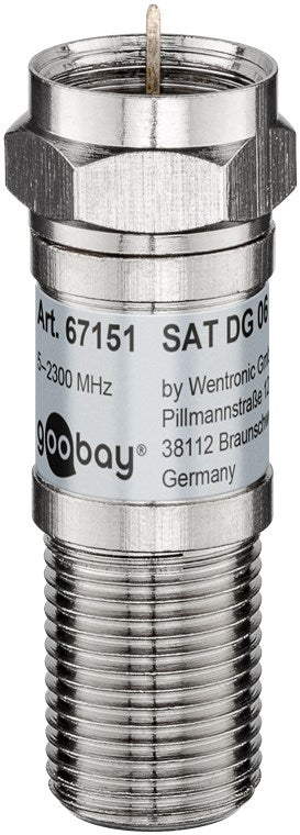 Goobay SAT Dämpfungsglied 6 dB - Silber