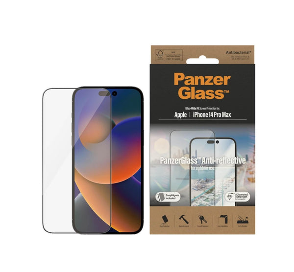 PanzerGlass Ultra-Weit Fit Antireflex Screen Protector (1 Stück), iPhone 14 Pro Max