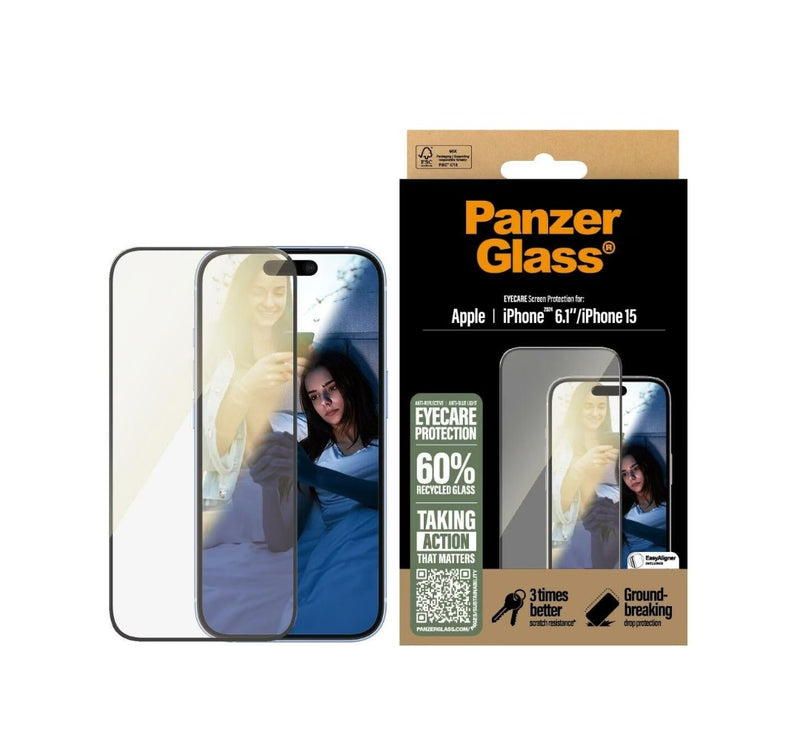 PanzerGlass EyeCare Screen Protector (1 Stück), iPhone 15, iPhone 16