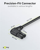 Goobay CEE 7/16 auf C7 Stromkabel, 2m - Schwarz