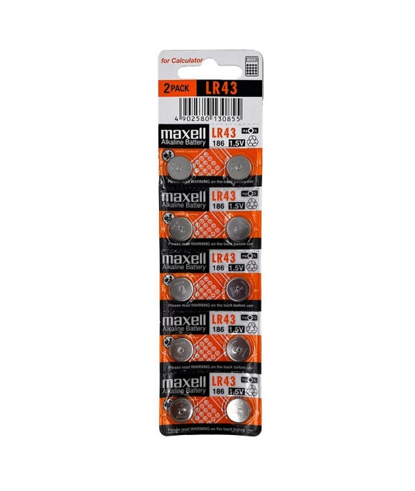 MAXELL Alkaline LR43 – (10 Stk.)