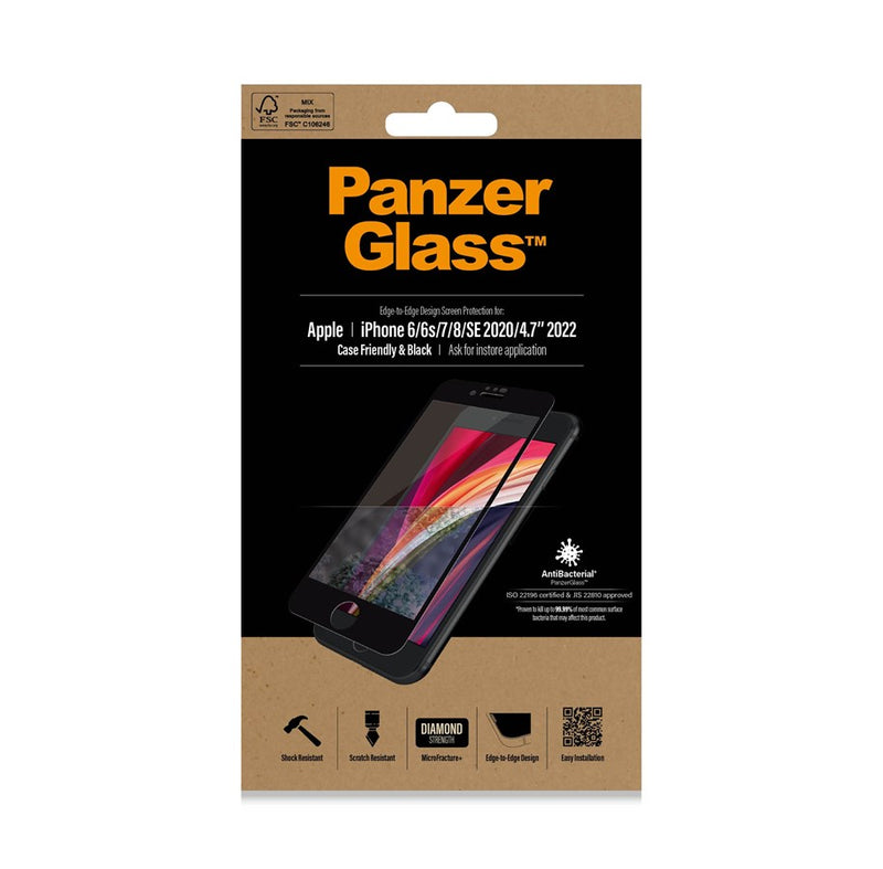 PanzerGlass Case Friendly 1 Stück, iPhone 6s, iPhone 7, iPhone 8, iPhone SE (2020), iPhone SE (2022), iPhone 6