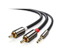 UGREEN 3,5mm auf 2x RCA Audiokabel AV116 3 m – Schwarz