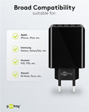 Goobay 4-Port-USB-A-Ladegerät 30 W – Schwarz