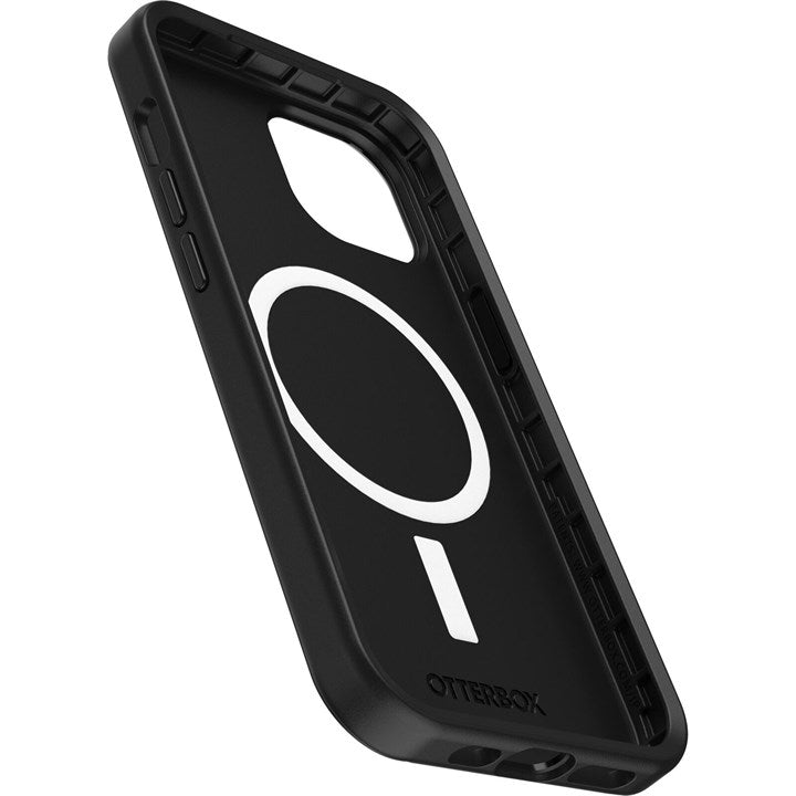 OtterBox Symmetry Hülle mit MagSafe für iPhone 13 / iPhone 14 / iPhone 15 - Schwarz