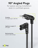 Goobay Euro-Anschlusskabel 3m - Schwarz