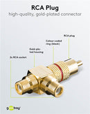 Goobay RCA Y Adapter Audio-Splitter - Gold