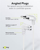 Goobay CEE 7/16 auf C7 Stromkabel, 1,50m - Weiß