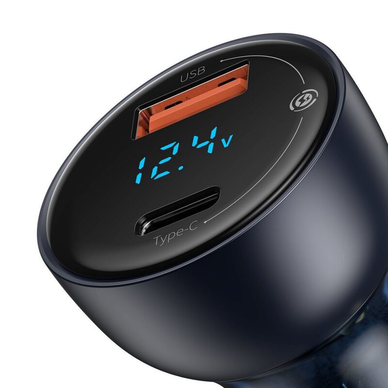 Baseus Particular Digital Display QC+PPS Dual Quick Auto Charger 65W Dunkelgrau (CCKX-C0G)