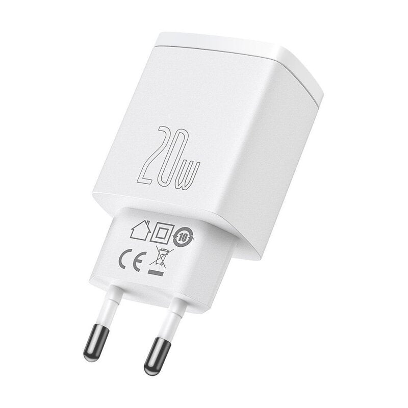 Baseus Compact Quick Charger U+C 20W EU Weiss (CCXJ-B02)