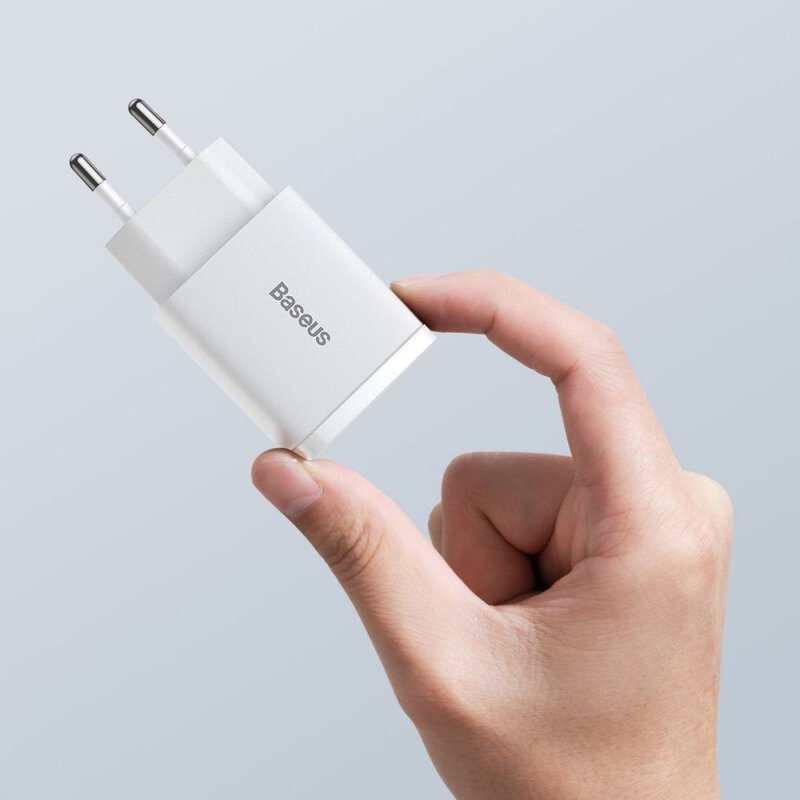 Baseus Compact Quick Charger U+C 20W EU Weiss (CCXJ-B02)