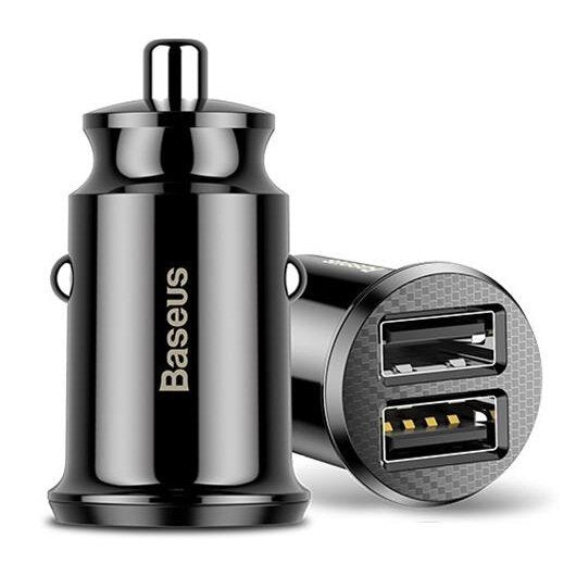 Baseus Grain Autoladegerät (Dual USB 5V 3,1A) Schwarz
