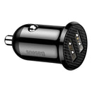 Baseus Grain Pro Auto Charger (Dual USB 4.8A ) Schwarz (CCALLP-01)