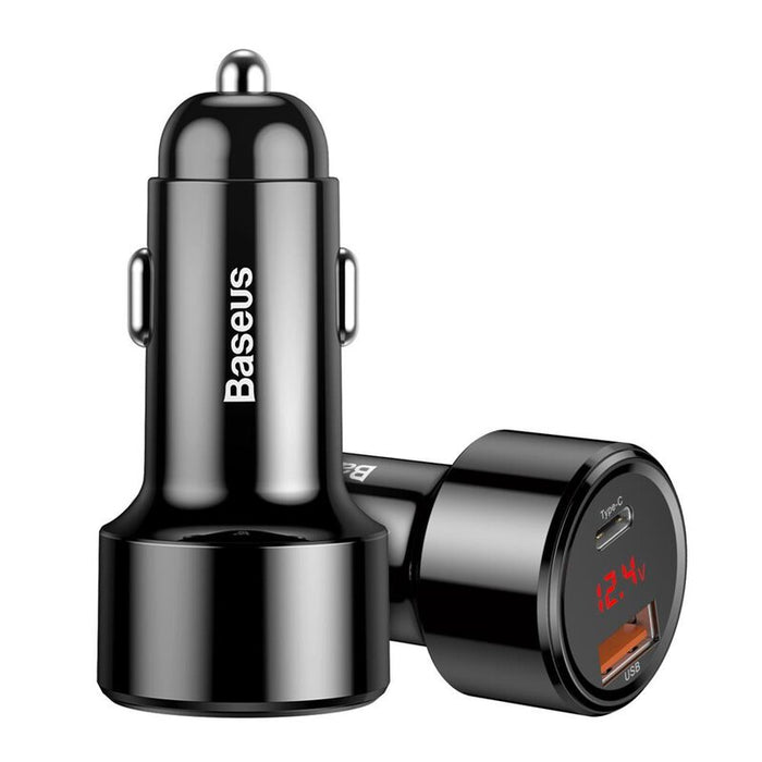 Baseus Magic Series PPS-Digitalanzeige (Typ-C PD+QC) Intelligentes Dual-Schnellladen und Autoladen mit 45 W Schwarz