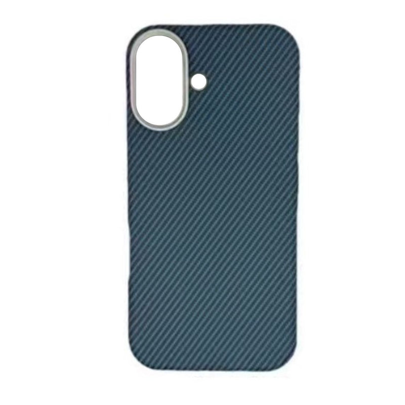 Carbonfaserhülle für iPhone 16 Plus - Blau