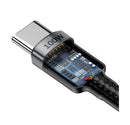 Baseus Cafule PD2.0 100W Schnellladekabel Typ-C zu Typ-C (20V 5A) 2m - Schwarz (CATKLF-ALG1)