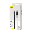 Baseus Cafule PD2.0 100W Schnellladekabel Typ-C zu Typ-C (20V 5A) 2m - Schwarz (CATKLF-ALG1)