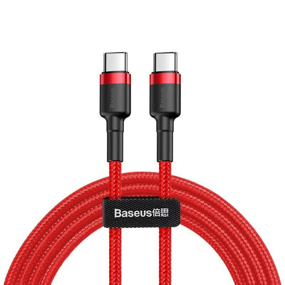 Baseus Cafule Typ-C PD2.0 60W Schnellladekabel (20V 3A) 2m - Rot (CATKLF-H09)