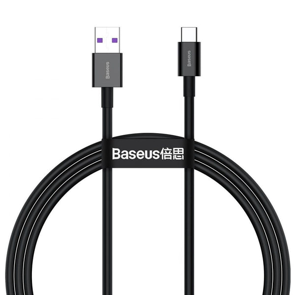 Baseus Superior Series Schnellladekabel Datenkabel USB zu Typ-C 66W 1m - Schwarz (CATYS-01)