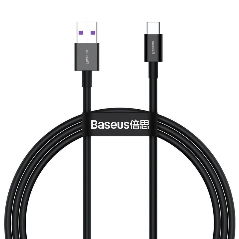 Baseus Superior Series Schnellladekabel Datenkabel USB zu Typ-C 66W 1m - Schwarz (CATYS-01)