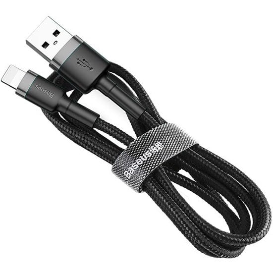 Baseus Cafule Kabel USB Für iP 2A 3m - Grau Schwarz (CALKLF-RG1)