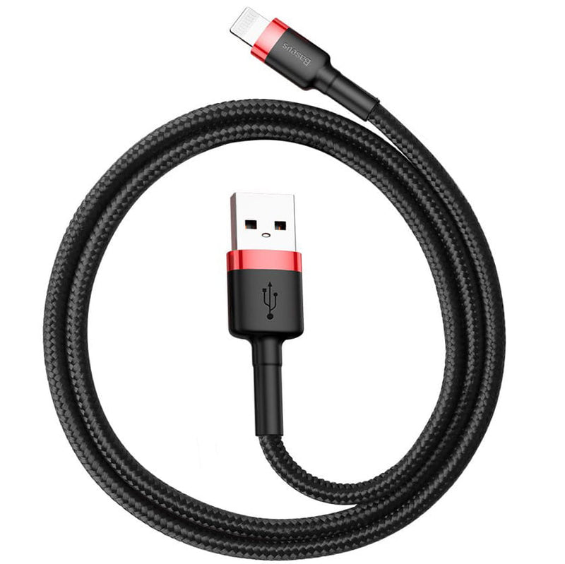 Baseus Cafule Kabel USB Für iP 2.4A 0.5m - Rot Schwarz (CALKLF-A19)