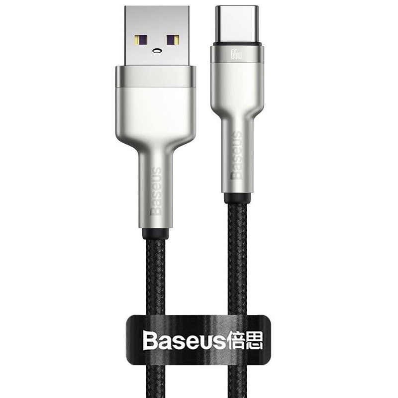 Baseus Cafule Series Metalldatenkabel USB zu Typ-C 66W 0.25m - Schwarz (CAKF000001)