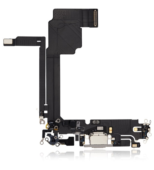 Charging Port Kabel - Ladebuchse für iPhone 15 Pro Max (Weiß Titan)