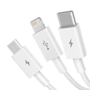 Baseus Superior Series Fast Ladekabel Datenkabel USB to M+L+C 3.5A 1.5m Weiss (CAMLTYS-02)