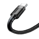 Baseus Cafule Kabel USB für Type-C 3A 1m Grau+Schwarz (CATKLF-BG1)