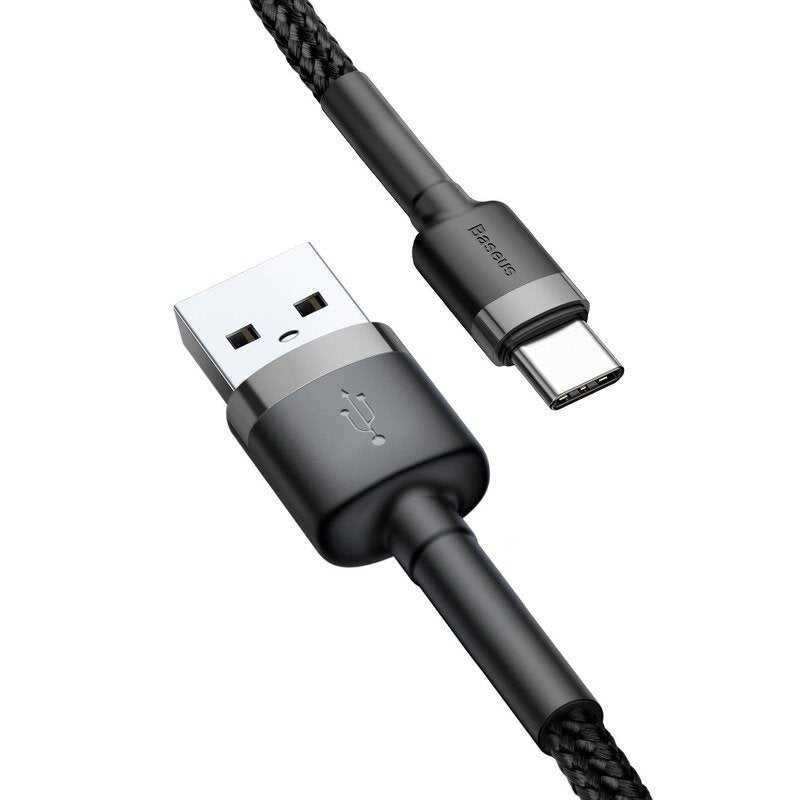 Baseus Cafule Kabel USB für Typ-C 3A 0,5 m Grau+Schwarz