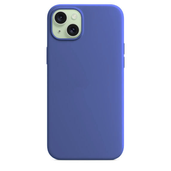 Silikon Case Hülle Mit MagSafe für iPhone 15 Plus - Blau