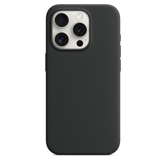 Silikon Case Hülle Mit MagSafe für iPhone 15 Pro - Schwarz