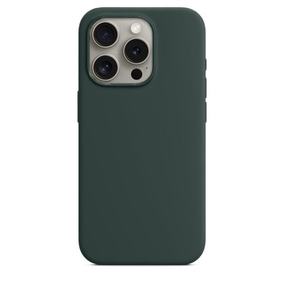 Silikon Case Hülle Mit MagSafe für iPhone 15 Pro Max - Grün