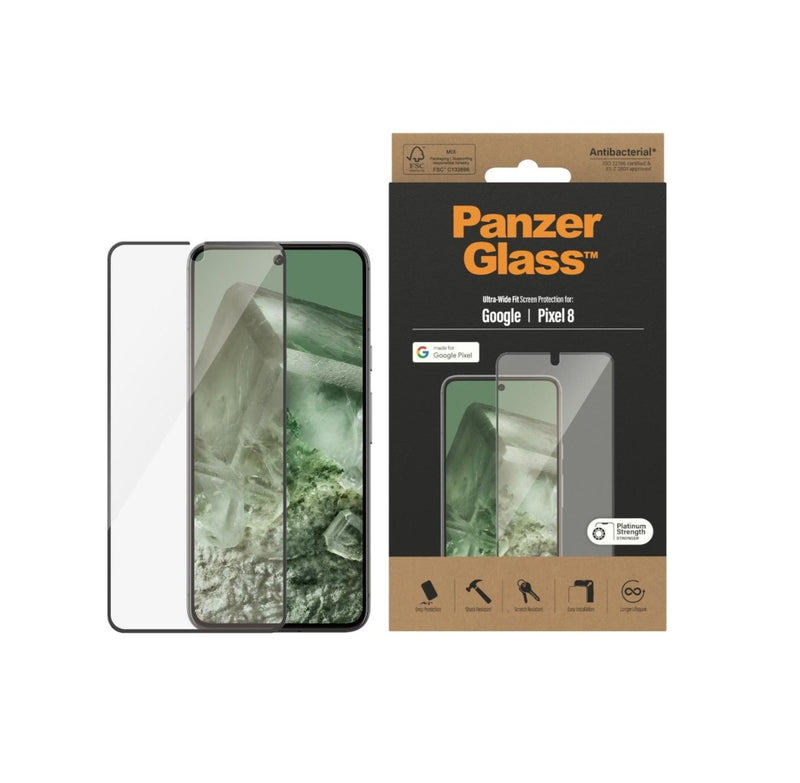 PanzerGlass Ultra-Weit Fit Screen Protector (1 Stück), Google Pixel 8