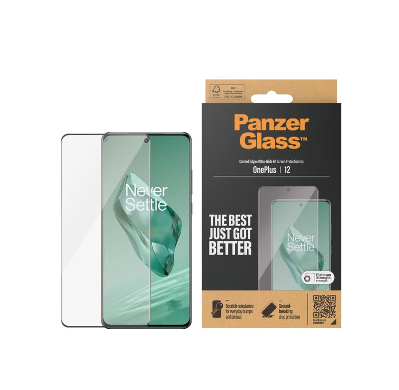 PanzerGlass Ultra-Weit Fit Screen Protector (1 Stück), OnePlus 12