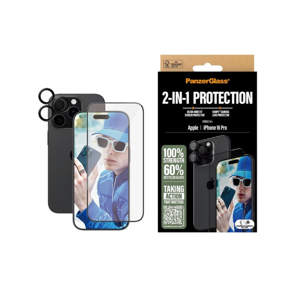PanzerGlass 2-in-1 Bundle (1 Stück), iPhone 16 Pro