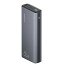 Usams SuperMac Serie 65W Schnelllade-Powerbank 30000mAh + U43 100W Type-C zu Type-C PD Kabel (CMXLOGTC01) - Grau