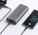 Usams SuperMac Serie 65W Schnelllade-Powerbank 30000mAh + U43 100W Type-C zu Type-C PD Kabel (CMXLOGTC01) - Grau