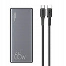 Usams SuperMac Serie 65W Schnelllade-Powerbank 30000mAh + U43 100W Type-C zu Type-C PD Kabel (CMXLOGTC01) - Grau