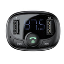 Baseus FM-Transmitter T Typ Bluetooth 2xUSB microS - Schwarz