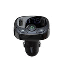 Baseus FM-Transmitter T Typ Bluetooth 2xUSB microS - Schwarz