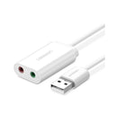 UGREEN Externe USB-Soundkarte – Weiß