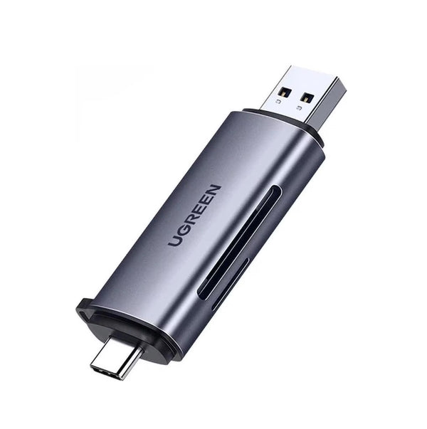 UGREEN USB-C & USB-A auf SD/TF Kartenleser – Silber