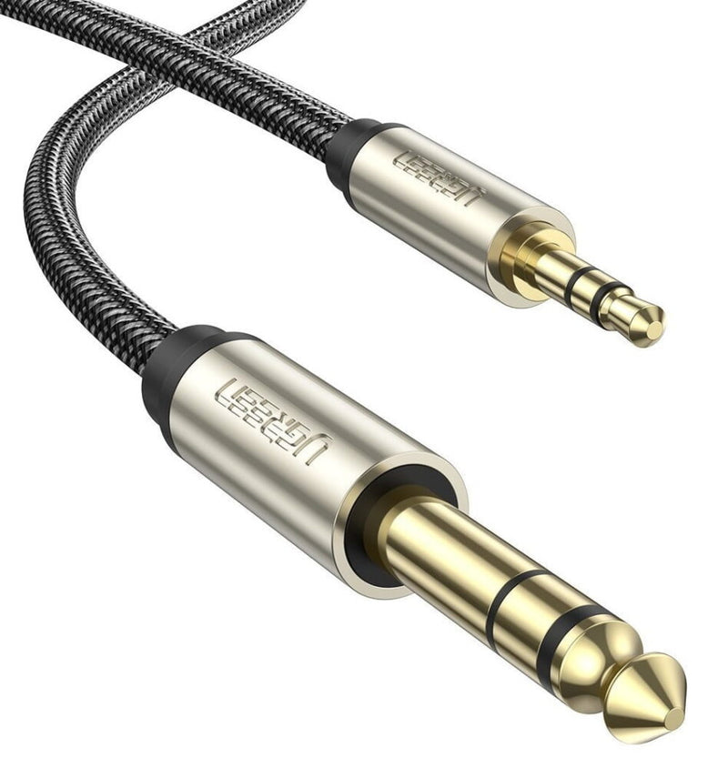 UGREEN AV127 Audio TRS Kabel Mini-Klinke 3.5mm / Klinke 6.35mm 5m - Grau