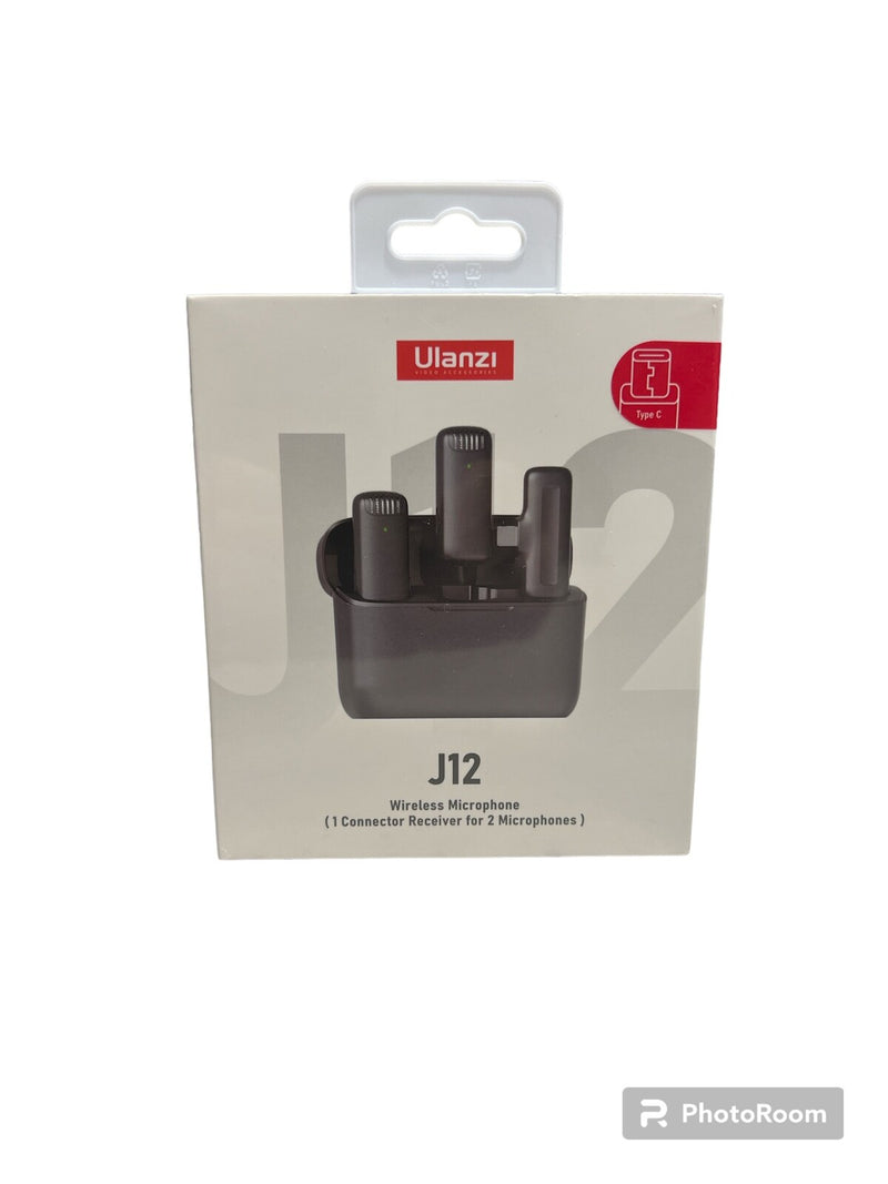 Ulanzi J12 Drahtloses Lavalier 2-in-1 Mikrofonset mit Ladekoffer