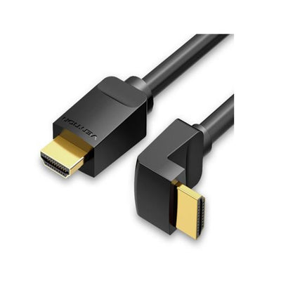 Vention 2m HDMI 2.0 Kabel mit rechtem Winkel – Schwarz
