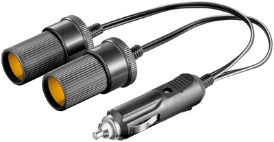 Goobay KFZ-Zigarettenanzünder Y-Verteiler, 12V, 0,2m - Schwarz